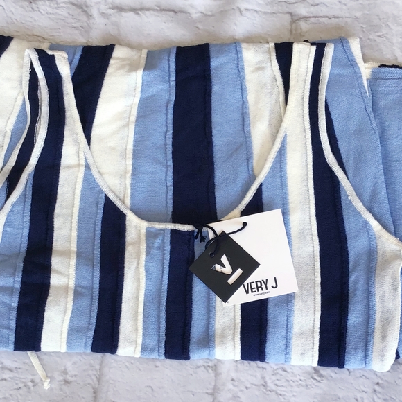 FEW LEFT❗️VERY J Vintage Chic Blue Knitted Midi Dress - Picture 5 of 8